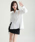 Cut-Out Ribbon Sleeve Shirt